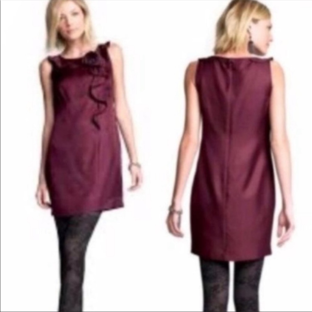 Banana Republic 100% Silk Rosette Sleeveless Sheath Dress 6